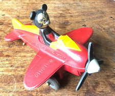 Ancien et rare jouet Mickey's Air Mail Avion Walt Disney L:16cm  Excellent état.