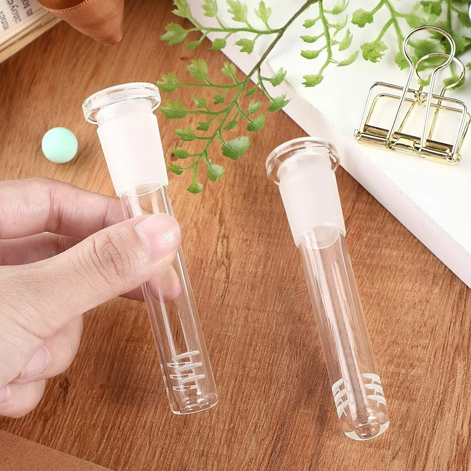 2PACK 4.5in Glass Downstem fit 14mm Male Bowl for 8''/9''/10''/12'' Filter Bong - Picture 4 of 5