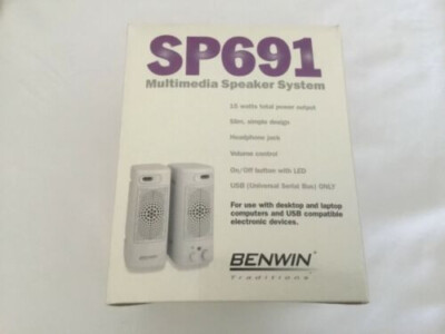 Lot of 8 Multimedia Speaker Systems SP691 Benwin Traditions (BRAND NEW)