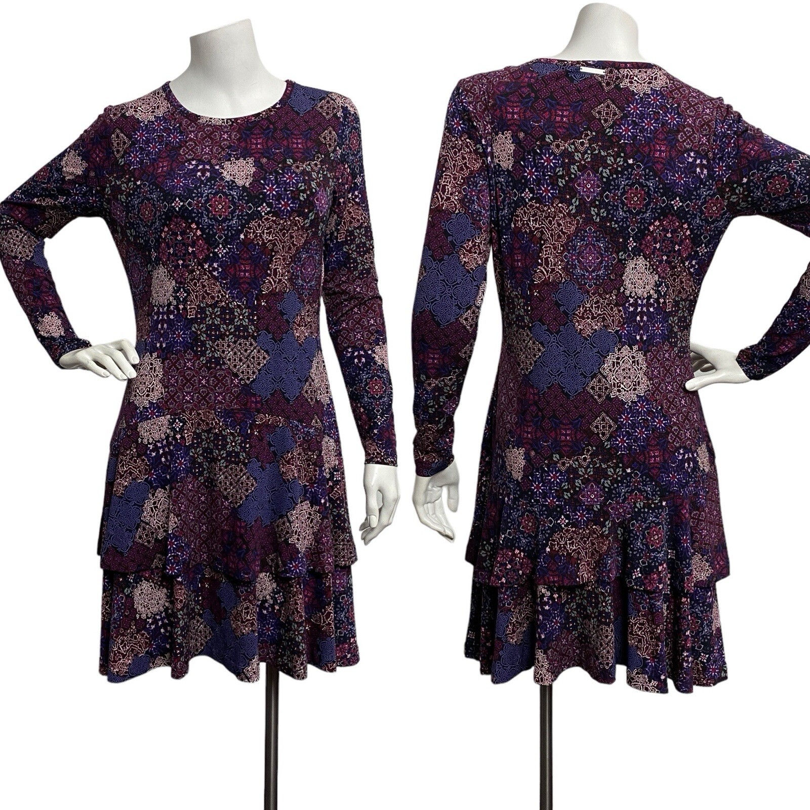 MICHAEL Michael Kors Patchwork Tiered Layer Hem D… - image 1