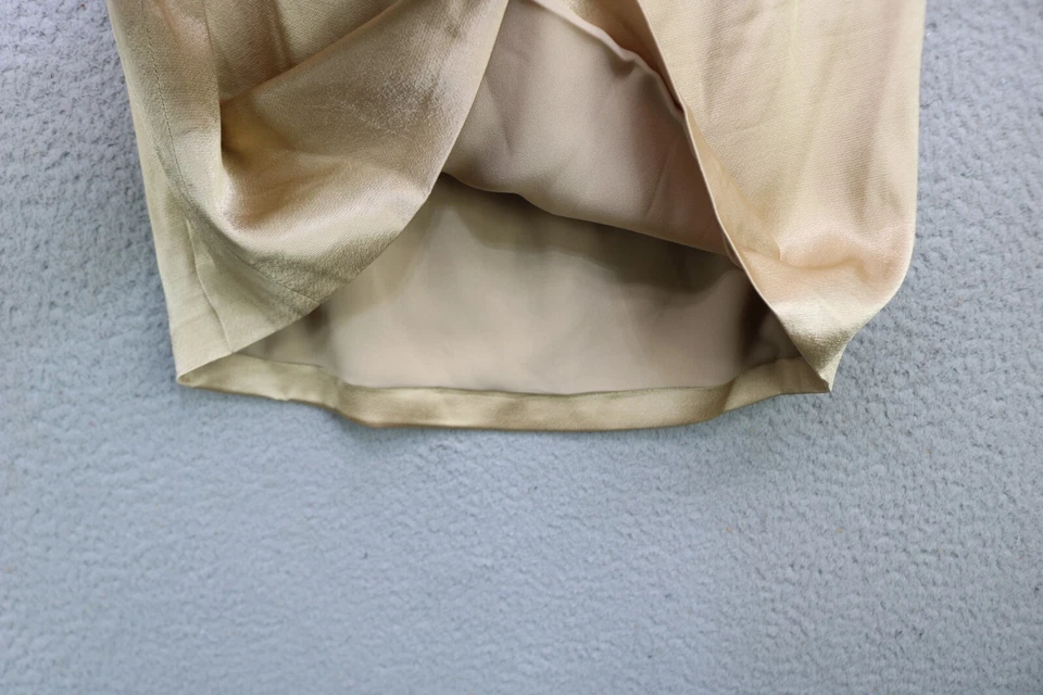 Traje Falda Fame & Partners & Free People Dorado Metálico Satinado-Talla 4-Rave-Boho Foto 3 de 4