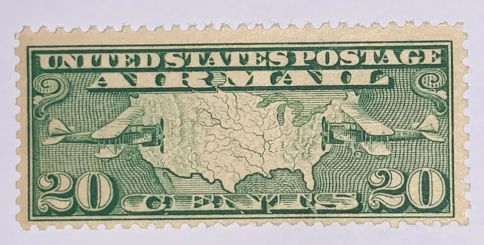 TRAVELSTAMPS: 1926-30 US Stamps Scott # C9 Map of U.S mint Original Gum Hinged - Image 3 of 4