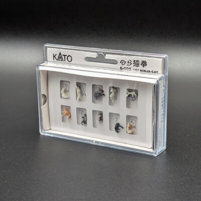 Kato 6-605 - Figuanimal Japanese Animal 1/87 Ninja-Cat (Nora Neko Ken) (10 Pcs.)