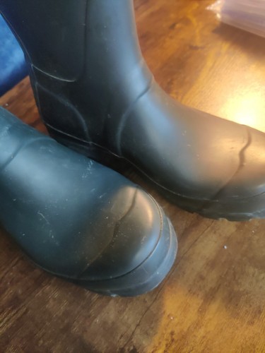 Hunter Womens Mens Matte Black Tall Rain Boots. Size 4M/5F Very Little Use EUC - Picture 3 of 10