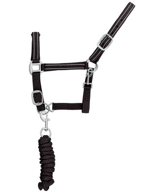 Cavezza in nylon nera per alpaca
