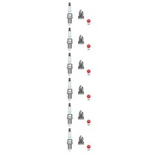 6x NGK 2550 Zündkerze für Toyota Avensis Avensis Station Wagon Carina E