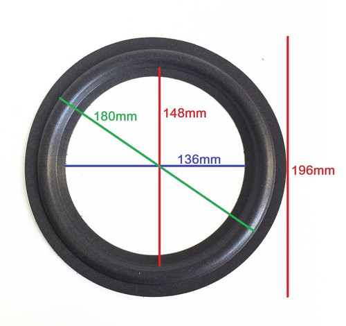 2 AFT 8" Speaker Foam Surrounds For INFINITY Alpha 50, Delta 60 Woofer Repair - Picture 2 of 7