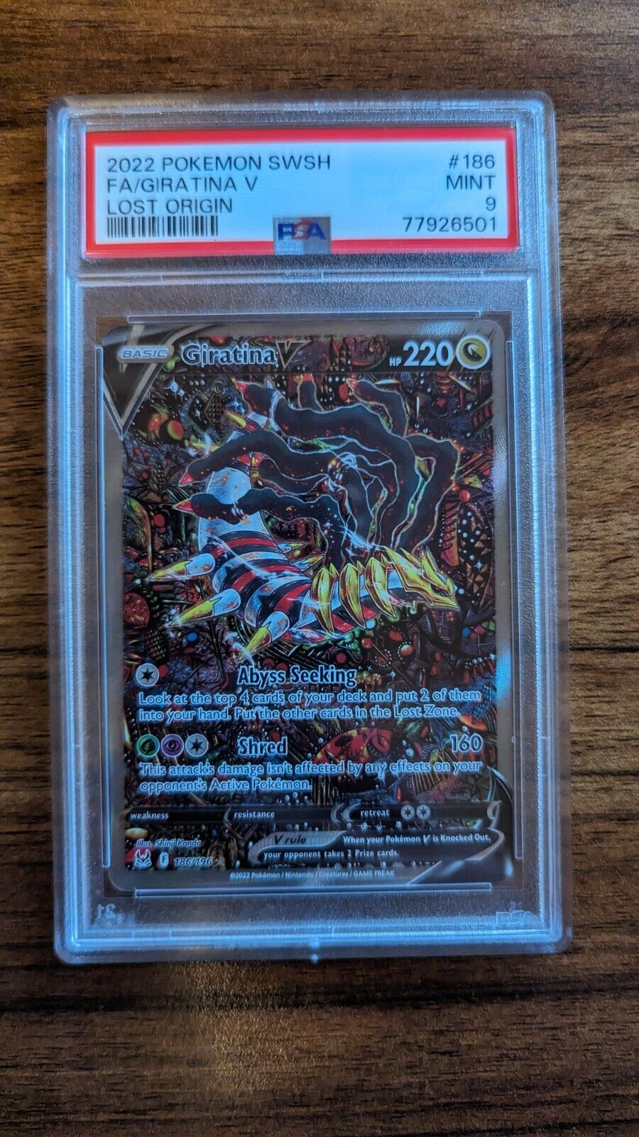 Mavin  Pokémon TCG Giratina V Sword & Shield - Lost Origin 186/196 PSA 9