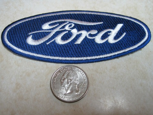FORD CLOTH PATCH CREST SIZE BLUE IRON OR SEW ON HOT ROD RAT ROD F150 F250 F350 - Picture 2 of 14