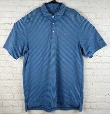 Vineyard Vines Golf Polo Blue Performance Short Sleeve Golf Shirt Size Medium