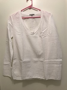 JAMES-PERSE-LOS-ANGELES-WHITE-V-NECK-PULLOVER-TOP-SIZE-2