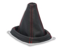 SCHALTMANSCHETTE FUR HYUNDAI SANTA FE I 2000-2006 SCHALTSACK LEDER NAHT ROT