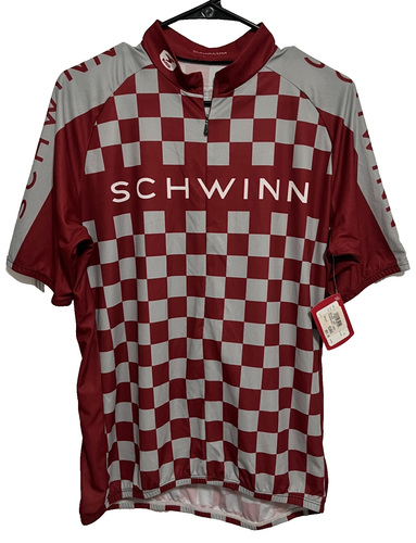 SCHWINN Men Paramount Short Sleeve 1/4 Zip Bike Cycling Jersey XL Sugoi NEW TAG