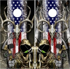 Reaper Hunting Camo Flag Cornhole Wrap Bag Toss Skin Decal Sticker Wraps