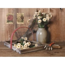 Billy Jacobs Canvas Print SUMMER GARDEN   12" x 16"  Country Rustic Floral