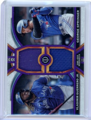 2023 Topps Tribute Vladimir Guerrero Jr., George Springer DR-GJS 