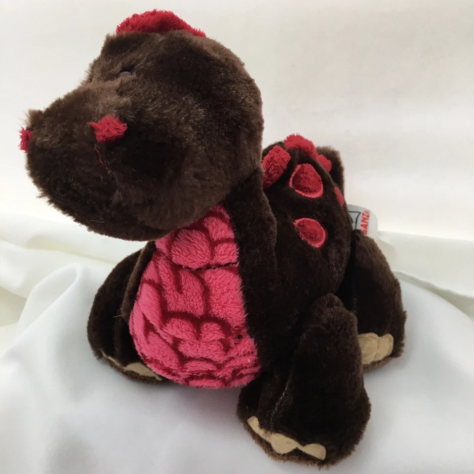 Webkinz Cocoa Dinosaur Dino Brown Red Pink HM338 Ganz Plush 9" Toy Lovey No Code - Image 2 of 4