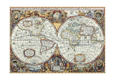 PANNA - Counted Cross Stitch Kit - Map of The World - PZ-1842-27 Count - Lind...