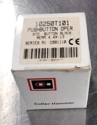 NEW CUTLER HAMMER OPERATOR STD BUTTON BLACK PT# 10250T101 FREE SHIPPING