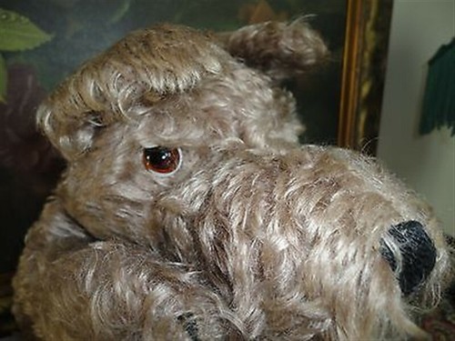 Antique 1950s Merrythought UK REGD Label Dog Pajama Case Mohair Glass Eyes 23 in - Picture 10 of 10