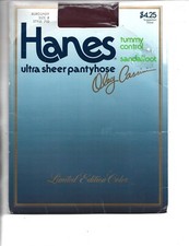 New Hanes Ultra Sheer Pantyhose,Tummy Control,Sandalfoot,Size B,Burgundy