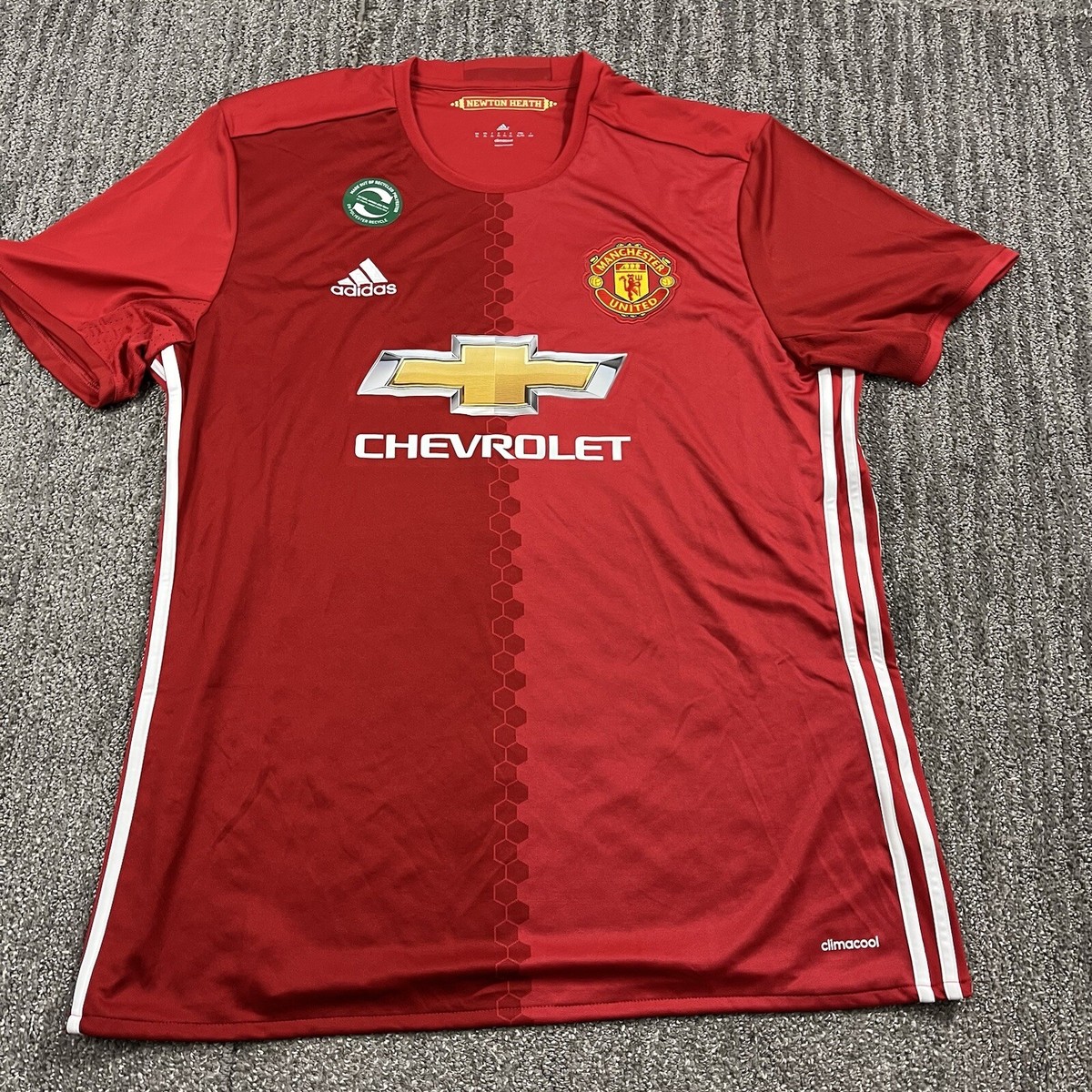 Adidas Manchester United Newton Heath Soccer Jersey Chevrolet