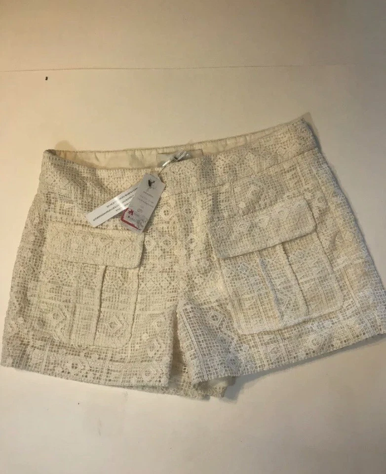 Новый с Ярлыками! Кружевные шорты-карго Joie 'Margardia' антикварные белые размер 10 - Изображение 3 из 4