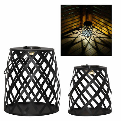 StarTrading LED Solar Laterne Calabria Metall schwarz 18,5 x 20cm Licht Muster