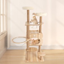 54'' Sturdy Cat Tree Tower Activity Center Playing House Condo For Kitty Rest US