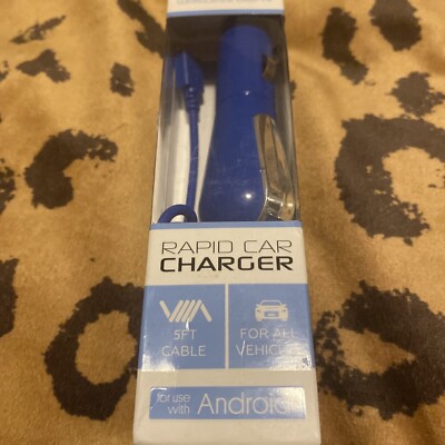 WirelessGear Rapid Charger for all vehicles blue use with micro USB devices