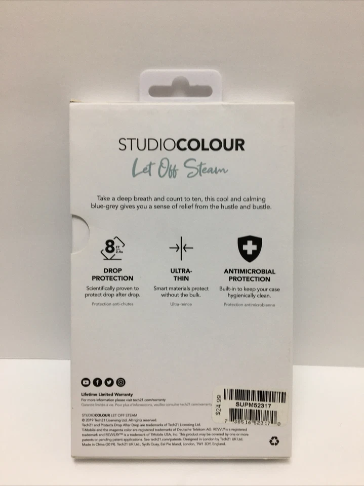 Tech21 Studio Colour For Revvlry - Let Off Steam/Light Blue- New - Image 2 of 2