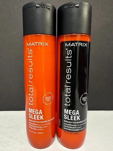 Matrix Total Results Mega Sleek Shea Butter Shampoo & Conditioner -10.1 floz Eac