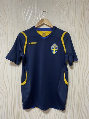 SWEDEN 2008 2009 AWAY FOOTBALL SHIRT SOCCER JERSEY IBRAHIMOVIC