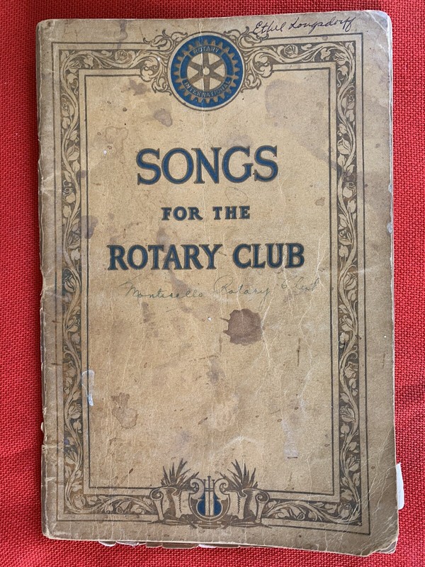 1925 Songs for the Rotary Club Antique Vintage Booklet