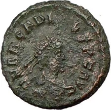 ARCADIUS 383AD Genuine Ancient Roman Coin VICTORY Nike Angel  i18824