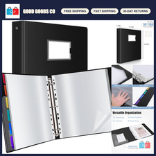50-Pocket Binder with Clear Plastic Sleeves for Letter/A4 Size Documents, Organi
