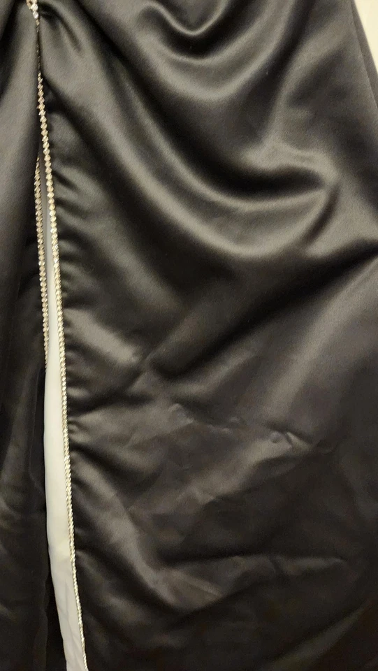 Vestido tórrido para mujer 20W negro halter estrás ribete acanalado abertura vestido Y2k EE. UU. Foto 4 de 4