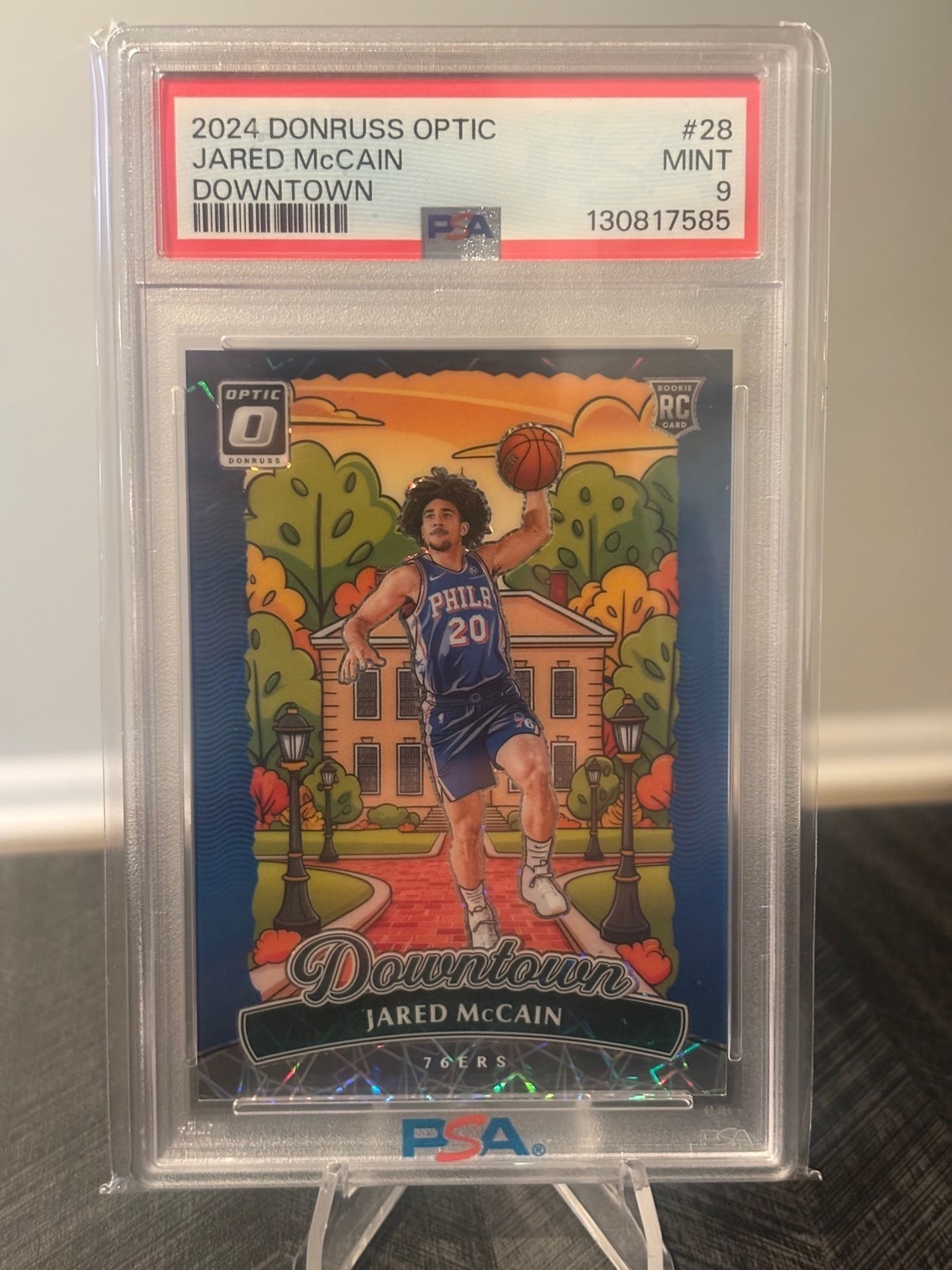 2024 Panini Donruss Optic - Downtown Jared McCain #28 ~ PSA 9