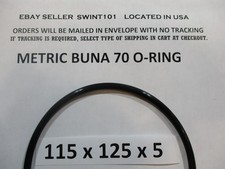 115mm ID x 125mm OD x 5mm thick O-ring. Buna-70. Quan 1.
