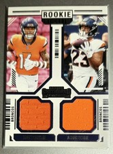 2024 Contenders #DS-9 Troy Franklin Audric Estime Dual Swatch Rookie RC Broncos