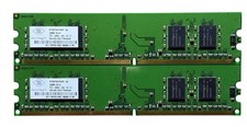 Nanya NT256T64UH4A0F-5A RAM Memory 256MB PC2-3200U 1RX16 LOT OF 2
