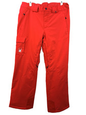Mens Spyder Troublemaker Snow Pants Red Ski Snowboard Insulated XL 40/42 Spylon