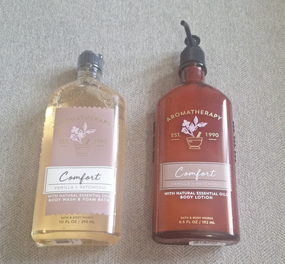 Bath & Body Works Aromatherapy Comfort Vanilla and Patchouli LOTION & BODY WASH