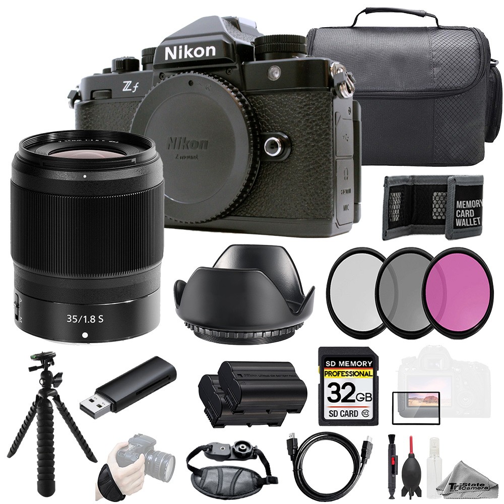 Nikon ZF + NIKKOR Z 35mm f/1.8 S Lens +32GB + Ext Bat+ 3 PC Filter