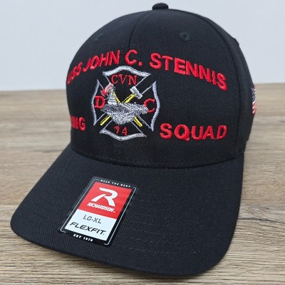 USS John C. Stennis Hat Navy Flying Squad Size L/XL Flexfit Cap New!