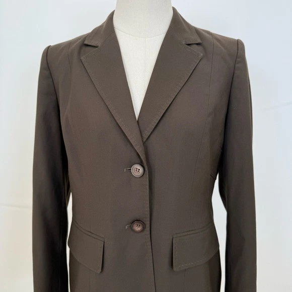 Chaqueta Blazer Anne Klein Para Mujer Talla 4P Carrera Trabajo Oficina Dos Botones Foto 3 de 4