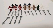 Lego Bionicle Toa Hordika Visorak Lot of 16 Mini Figures With Staff Weapons