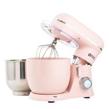 Mini Stand Mixer Small Food Mixer 10 Speed 2 Bowls Baking Mixer Rose Pink