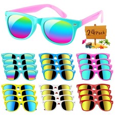 Kids Sunglasses Bulk,24 Pack Kids Sunglasses Bulk Boys Party Favor Neon Sungl...