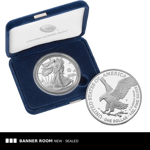 2025-P American Silver Eagle Proof USMC Marine Corps 250th Privy 1oz 25MPM OGP